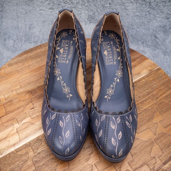 Women's L'Artiste By Spring Step, Robin Blue Pump EU 35 US 5 - Picture 4 of 8